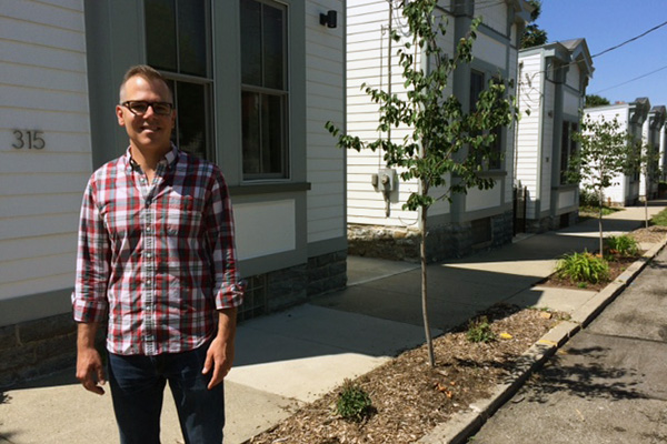 Adam Rockel, The Center's real estate develpment manager, oversaw the Shotgun Row project.