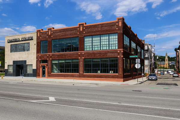 Chatfield College bookends the current wave of renovation along Wade.