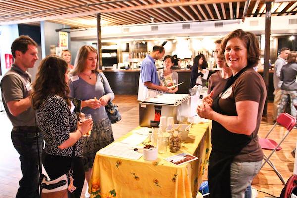 Suzy DeYoung showcases LaSoupe during Give Back Cincinnati's 2015 event, What's Feeding Cincinnati.