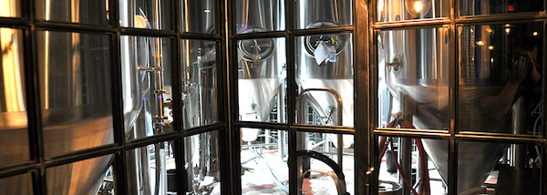 The brewing floor at Taft's Ale House, which is inside an old church.