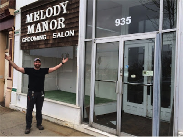 Michael Smith outside of the new home for Eighty Twenty prior to renovations.