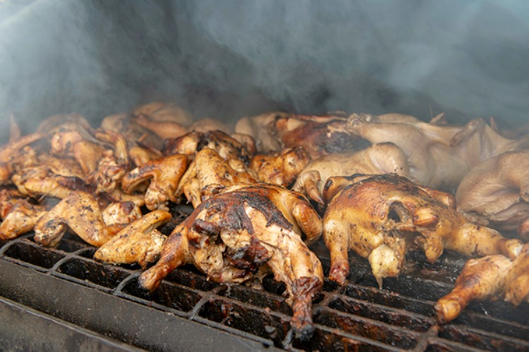 Cooking chickens for catering