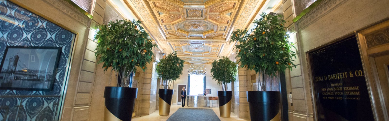 City Club Apartments lobby at 309 Vine Street