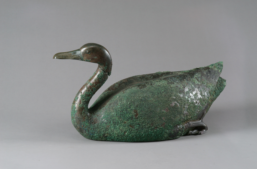 Goose, Qin dynasty (221–206 BC), bronze, Excavated from Qin Shihuang’s Mausoleum, Pit K0007, 2000, Shaanxi Provincial Institute of Archaeology