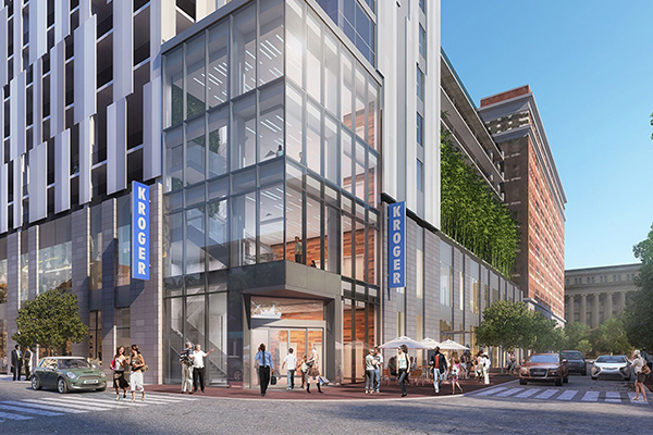 A rendering of what downtown's new Kroger store and corresponding tower will look like.