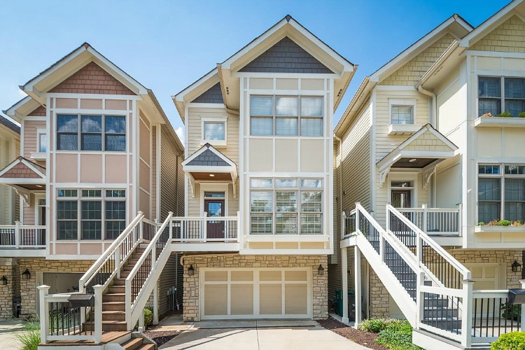 New homes are designed to fit in with the area's older architecture.