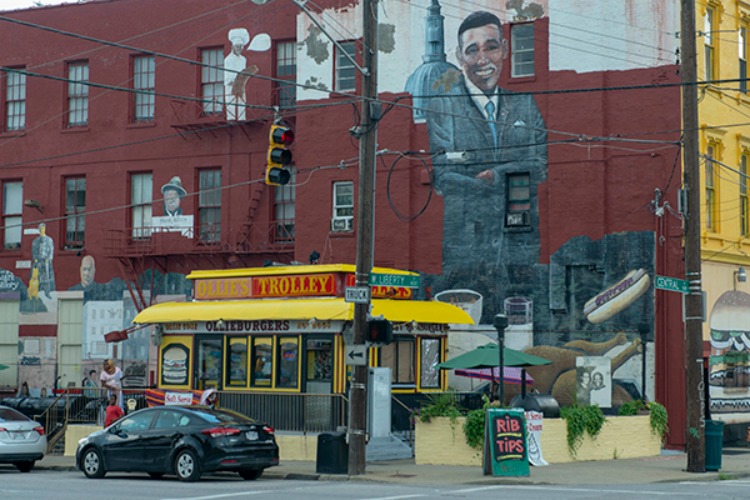 Ollie's Trolley anchors Liberty Street and Central Avenue in the West End