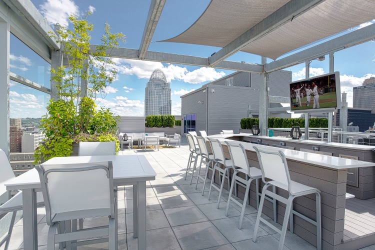 Seven at Broadway's rooftop terrace has gorgeous city views.