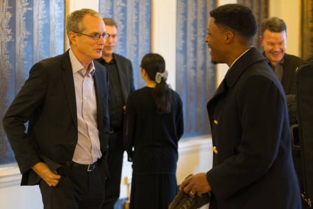 CCM Interim Dean Bruce McClung with Ian Saunders