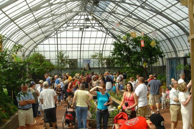 Visitors at Krohn Conservatory.