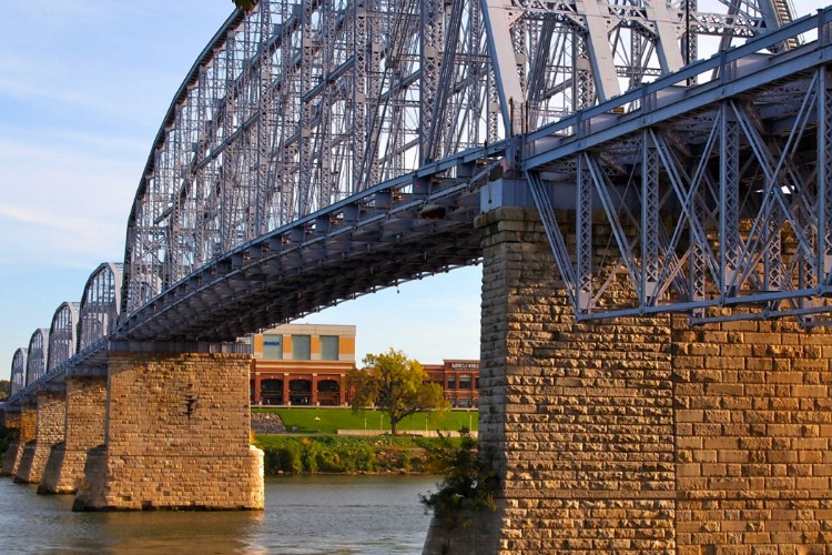 The Purple People Bridge is a popular attraction.