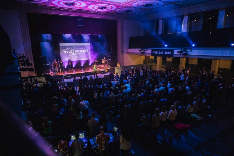 Hundreds gather each Sunday morning at Withrow High School.