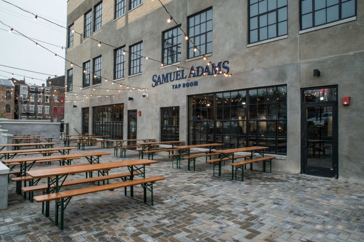 The tap room's outdoor space