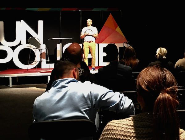 Tarek Kamil, founder of Cerkl and OCEAN fellow, speaks at the October Unpolished networking event.