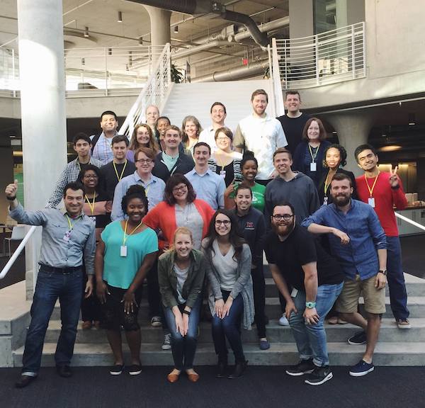 Members of Cincinnati's startup community at this spring's Startup Weekend: Social Edition.