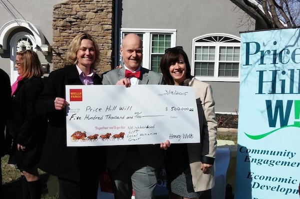 Price Hill Will Executive Director Ken Smith with Wells Fargo's Stef Adams (left) and Ann Lafferty