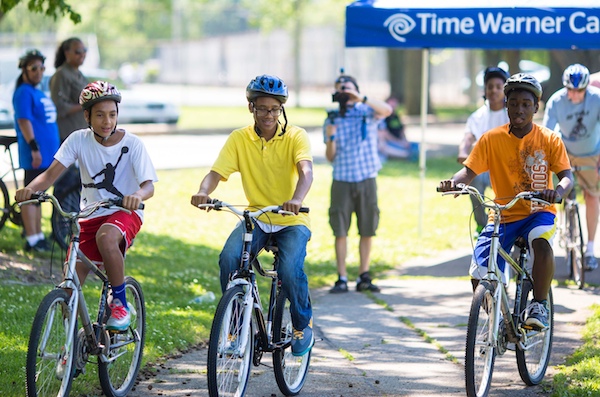 Last year's STEM Bicycle Club at Woodward