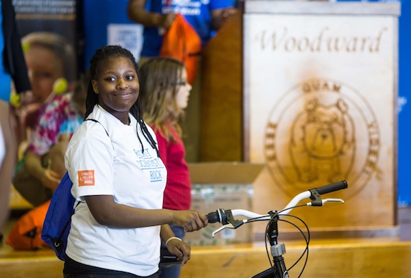 Last year's STEM Bicycle Club at Woodward