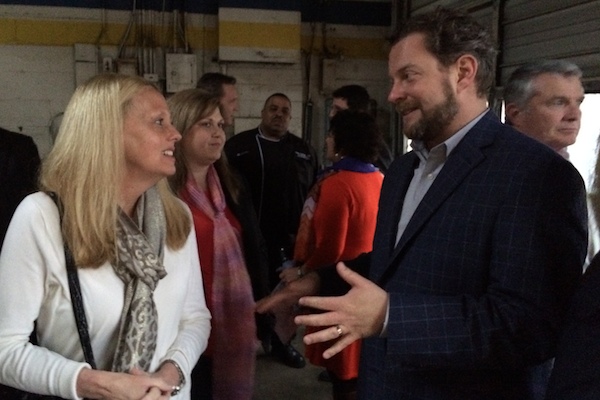 CDF's Debbie Koo and IFF's Kirby Burkholder at Findlay Market's kitchen incubator kickoff event