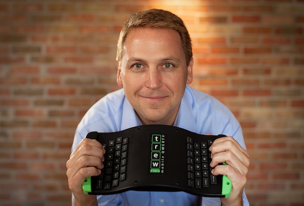 Mark Parker and his TREWGrip mobile keyboard