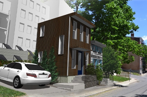 Rendering of small homes at 142-144 Peete St.