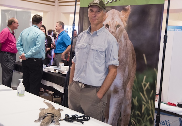 Cincinnati Zoo Director Thane Maynard brought animals to TEDxCincinnati July 9