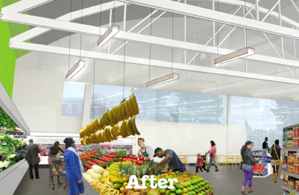 Rendering of the Apple Street Market's interior