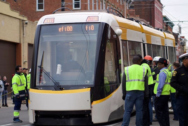 Cincinnati's first new streetcar was delivered Oct. 30