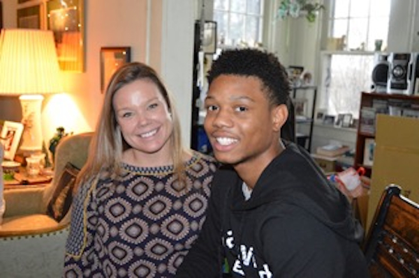 Megan Schmittauer and one of her star boxers/students, Tyrik