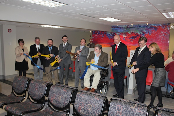 City officials (including Mayor John Cranley, Councilman Kevin Flynn and City Manager Harry Black) open Cincinnati's new Permit Center on Jan. 7