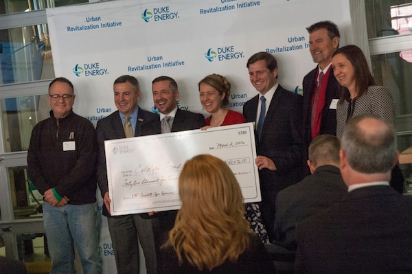 Carabello Coffee and The Catalytic Fund accept their Duke Energy grant on March 2