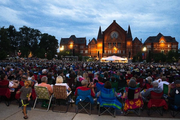 Forbes illustrated Cincinnati's attraction for young professionals with this photo of Lumenocity at Washington Park