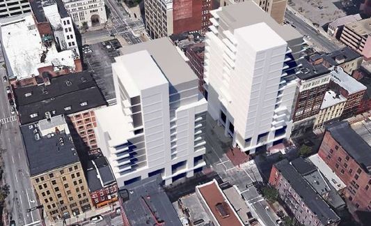 Rendering of the proposed condo project at Eighth and Main downtown