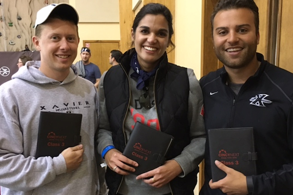 New Cincy Next class members (L-R) Brien Dulle, Anna Coutts and Chanzce Lepore