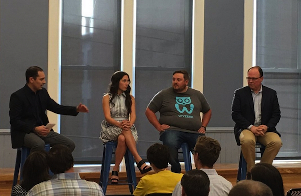 The Brandery's Rob McDonald (left) moderated a second investment workshop in April