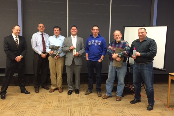 Finalists and judges at the First Filament Awards event in April at the Main Public Library