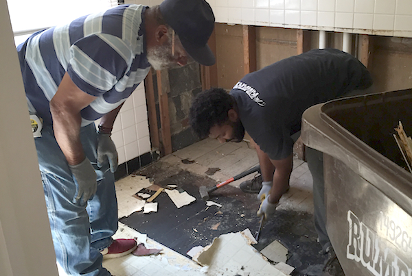 Brandon Black (right) gets to work with his father-in-law, Jack Hill