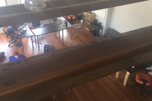 View from above in Jersey Watch's new digs in Over-the-Rhine.