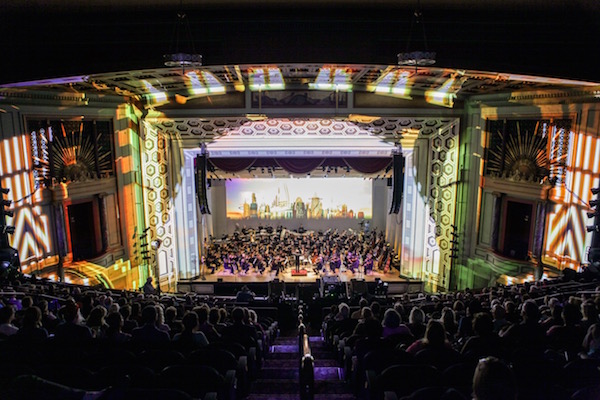 Cincinnati Pops Orchestra performing during this year's Lumenocity.