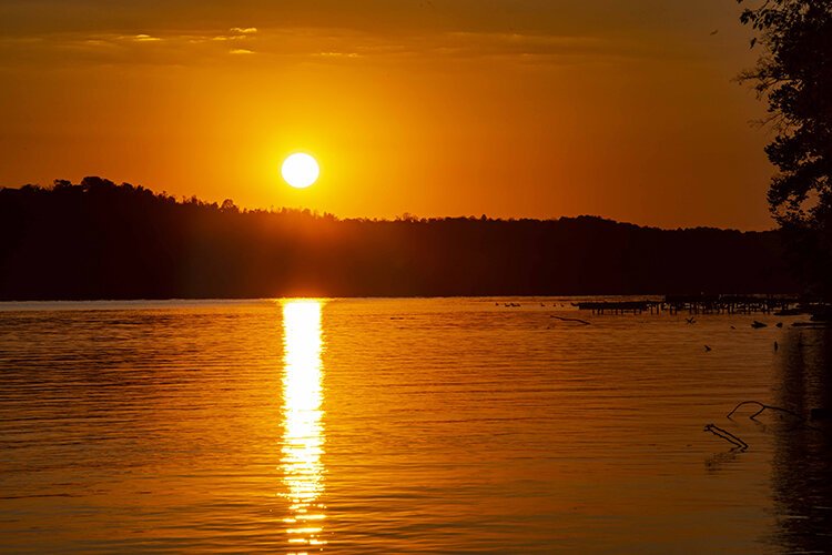 Sunset on the Ohio at Augusta, Ky.