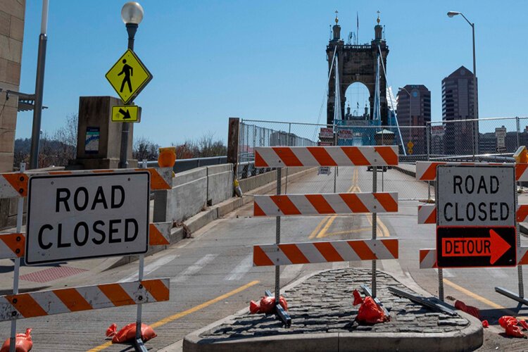 The bridge will closed to vehicles for the rest of the year.