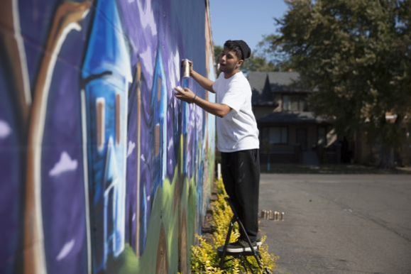 Mural for The Alley Project in Detroit