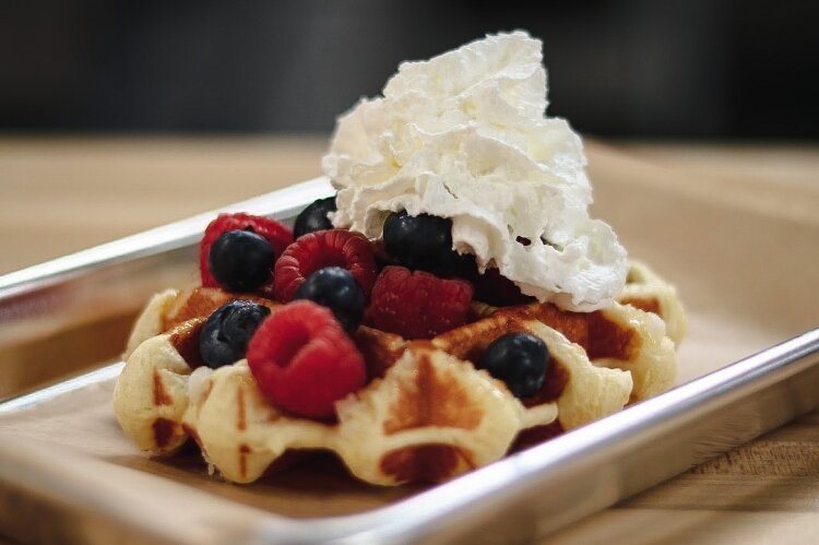 Ironworks Waffle Cafe in Springfield serves a variety of sweet and savory waffle options, as well as custom coffee creations.