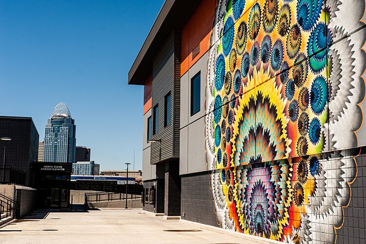 Miami-based artist Hoxxoh created this mural on the west side of PromoWest Pavilion at Ovation.