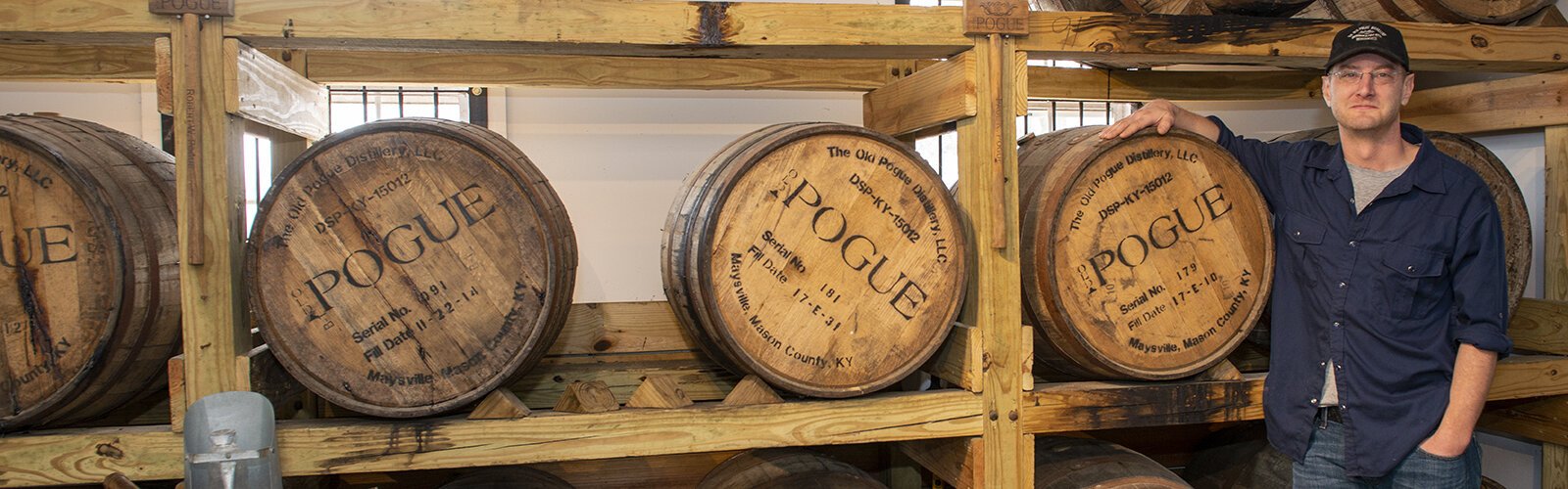 John Pogue, sixth-generation bourbon maker, at Old Pogue Distillery, Maysville