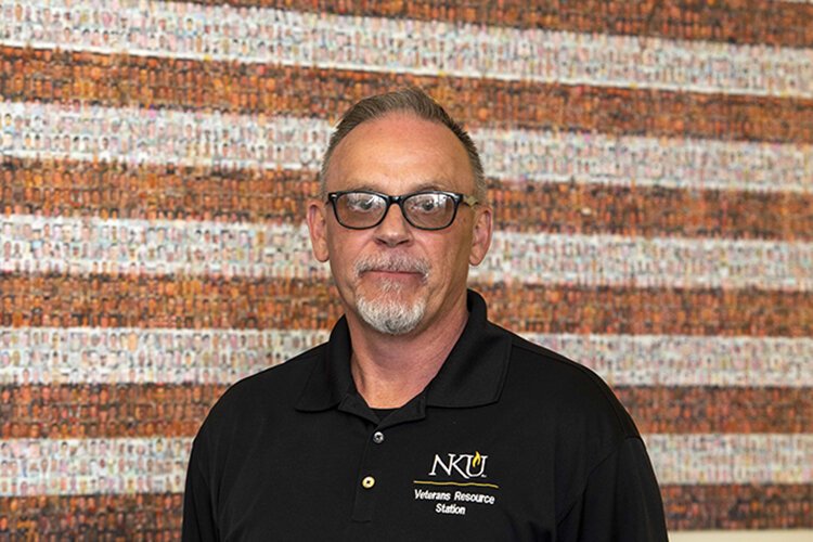 Rusty Mardis runs the Veterans Resource Station at NKU.