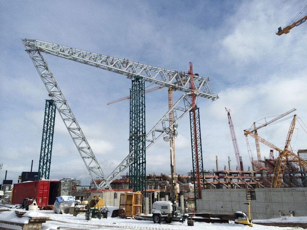 New Vikings football stadium rises in Downtown East