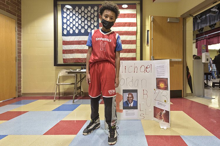 Christian Ortega honors legend Michael Jordan at the Living Wax Museum event.