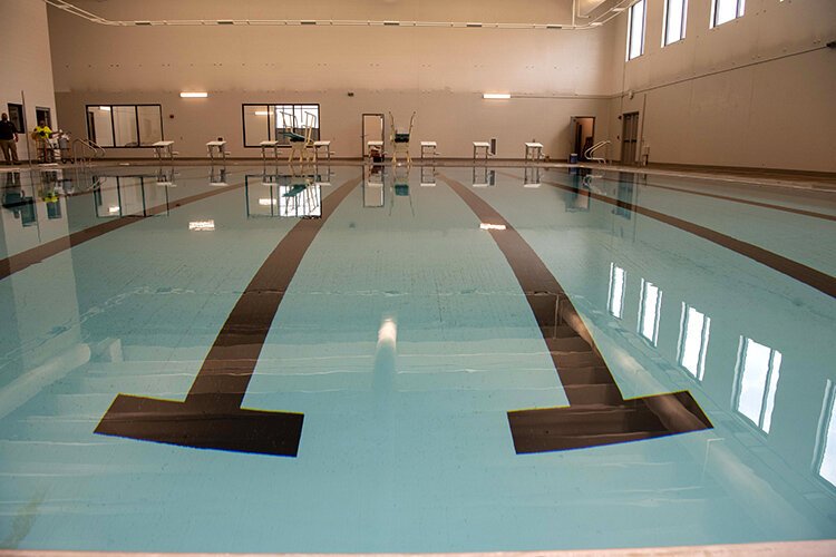 The Athletic club has a regulation-sized pool for competitions as well as classes.