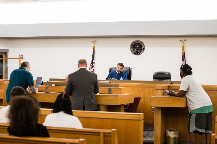 Tenants facing eviction, right, almost never have a lawyer in eviction court.